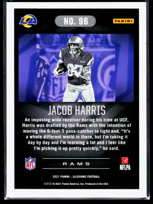 2021 Jacob Harris #96 Panini Illusions - back