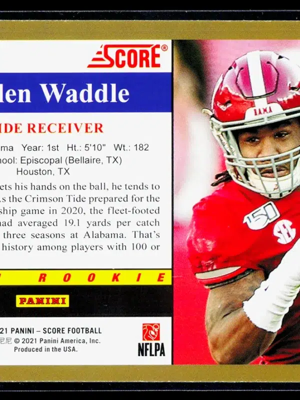2021 Jaylen Waddle #TB7 Panini Score 1991 Throwback - back