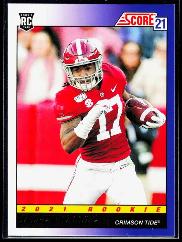 2021 Jaylen Waddle #TB7 Panini Score 1991 Throwback - front
