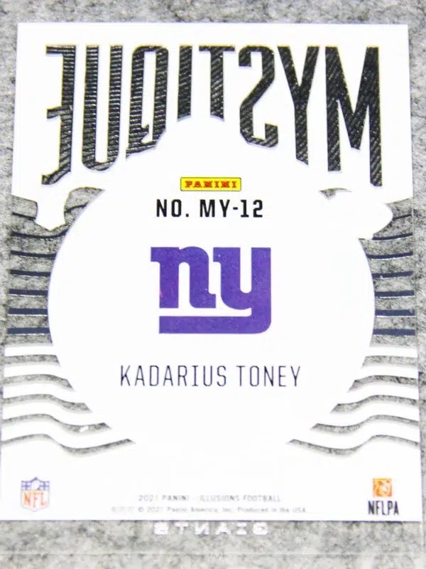 2021 Kadarius Toney #MY 12 Panini Illusions Mystique - back
