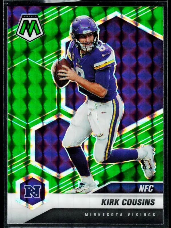 2021 Kirk Cousins #209 Panini Mosaic NFC Green - front
