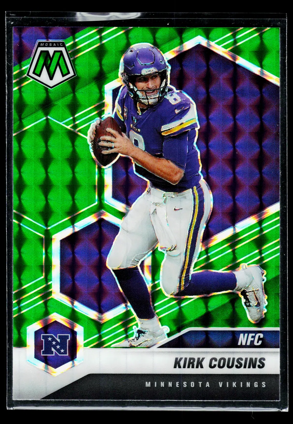 2021 Kirk Cousins #209 Panini Mosaic NFC Green - front