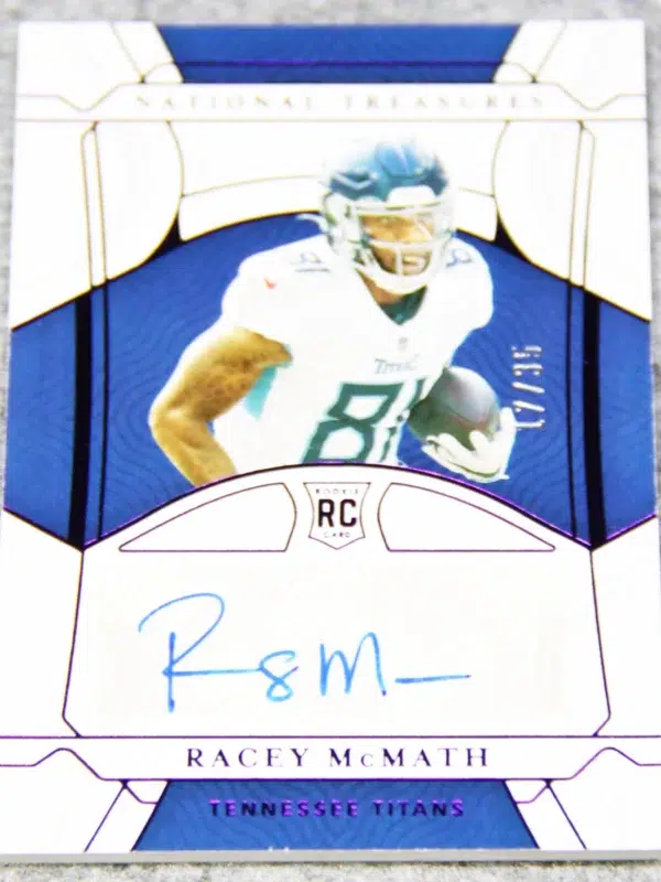 2021 Racey McMath #144 Panini National Treasures Rookie Signatures Purple of 35 - front