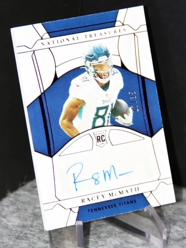 2021 Racey McMath #144 Panini National Treasures Rookie Signatures Purple of 35 - stand