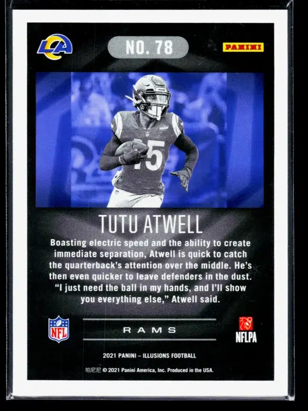 2021 Tutu Atwell #78 Panini Illusions - back