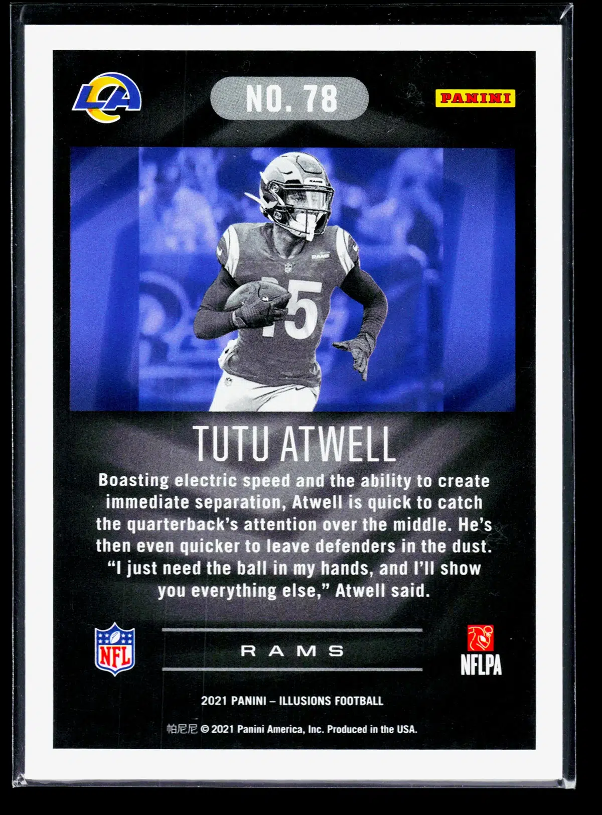 2021 Tutu Atwell #78 Panini Illusions - back