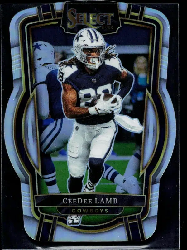 2022 CeeDee Lamb #273 Panini Select Club Level Silver Prizm Die Cut - front