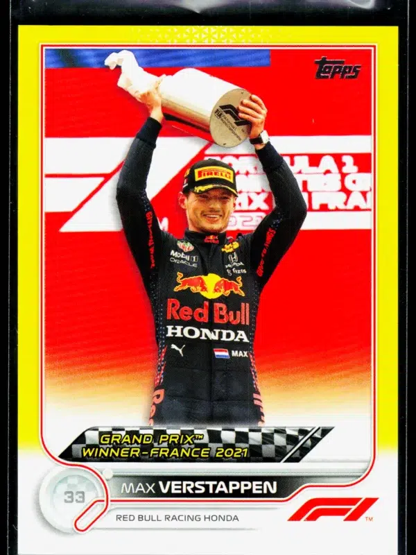 2022 Max Verstappen #157 Topps Formula 1 Grand Prix Winners Yellow /125