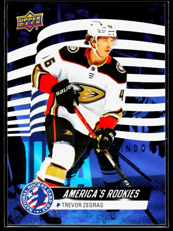 2022 Trevor Zegras #USA 4 Upper Deck National Hockey Card Day Americas Rookies - front