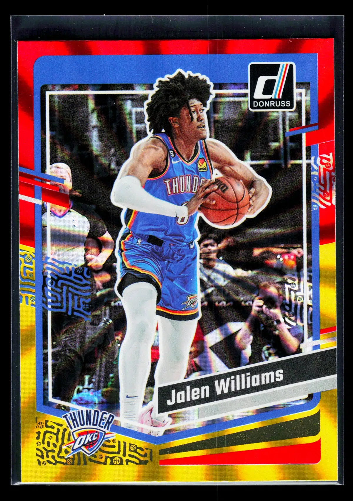2023 24 Jalen Williams #76 Panini Donruss Holo Red and Gold Laser - front