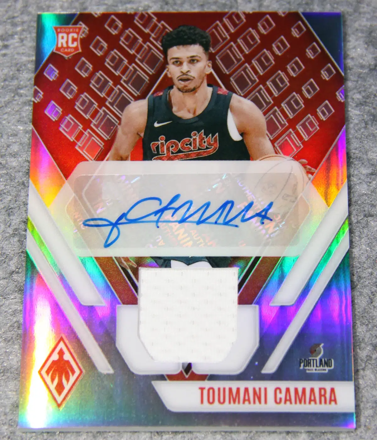 2023 24 Toumani Camara #RJA TCM Panini Phoenix Rookie Jersey Autographs of 199 - front