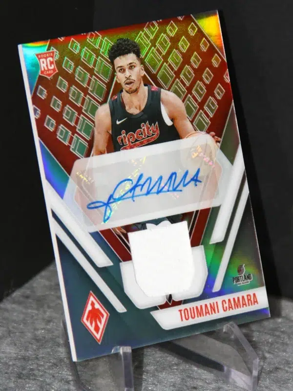 2023 24 Toumani Camara #RJA TCM Panini Phoenix Rookie Jersey Autographs of 199 - stand