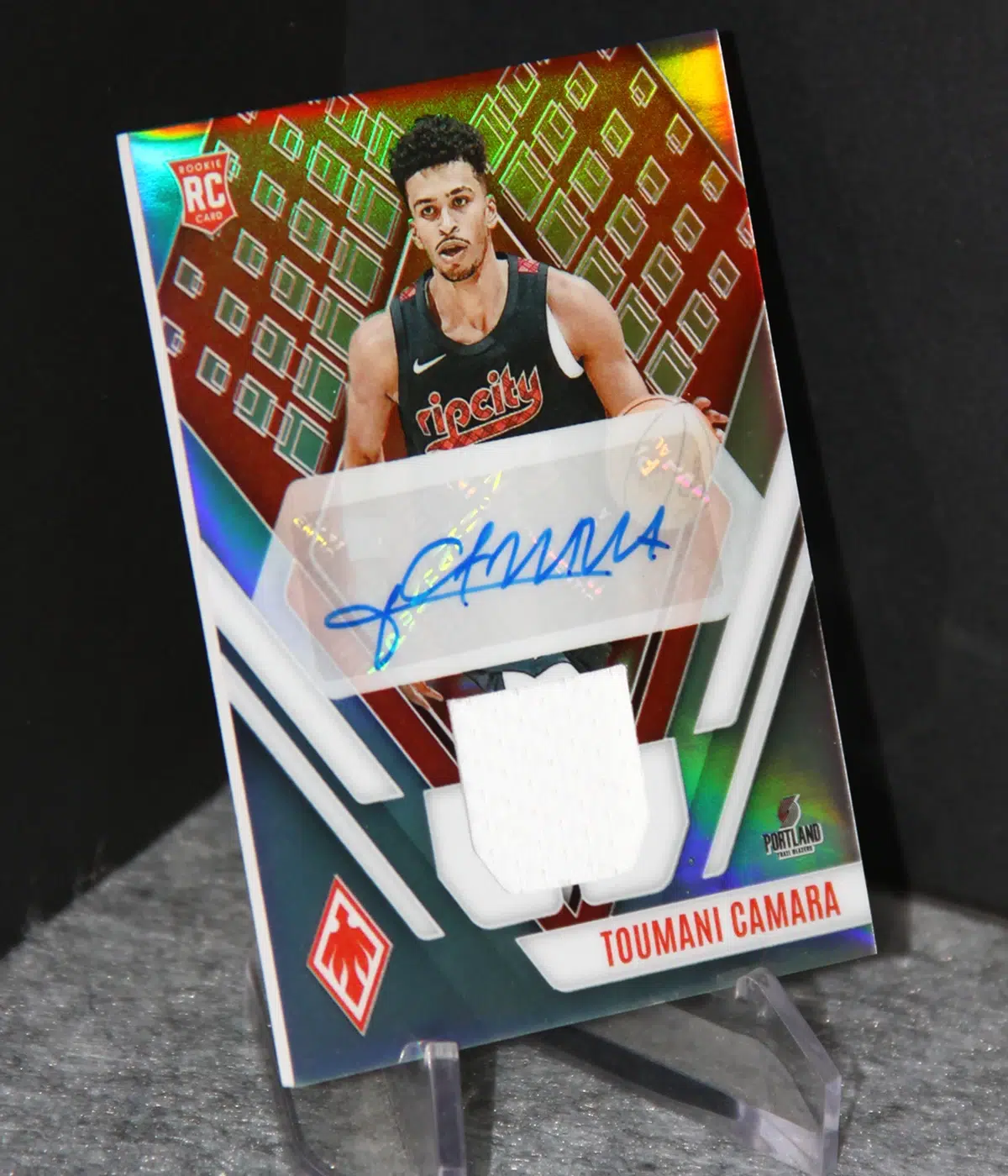 2023 24 Toumani Camara #RJA TCM Panini Phoenix Rookie Jersey Autographs of 199 - stand