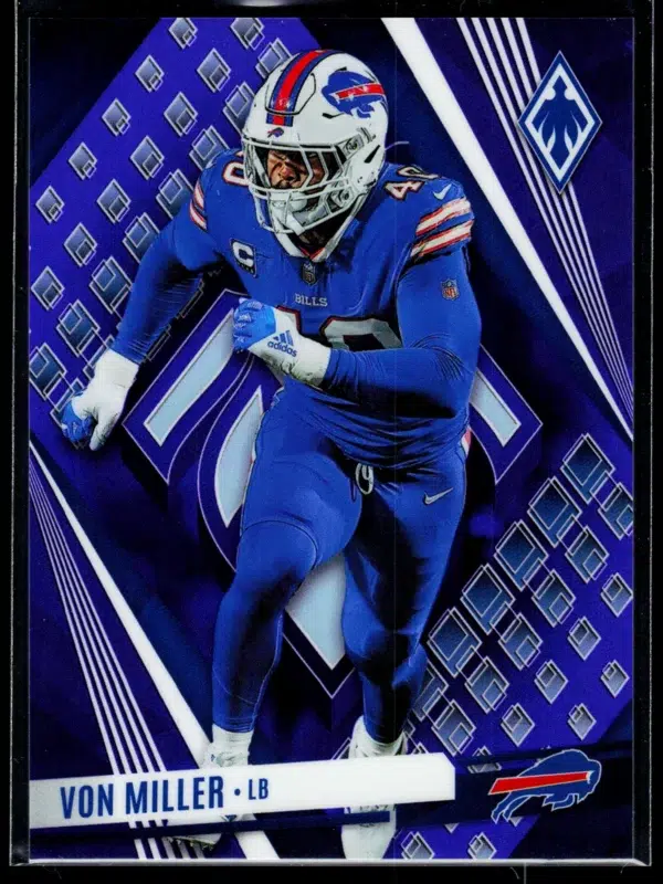 2023 Von Miller #98 Panini Phoenix Purple Seismic of 99 - front