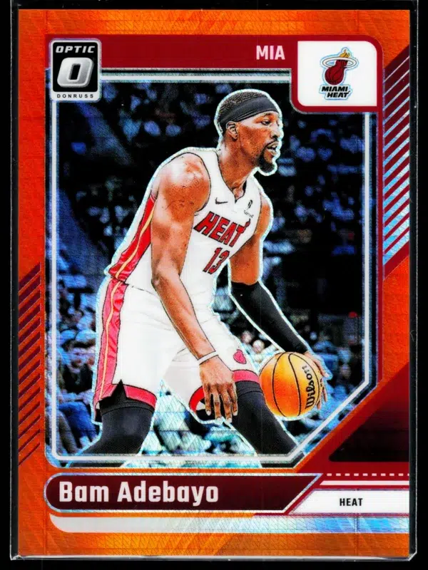 2024 25 Bam Adebayo #212 Panini Donruss Optic Orange Hyper Prizm of 299 - front