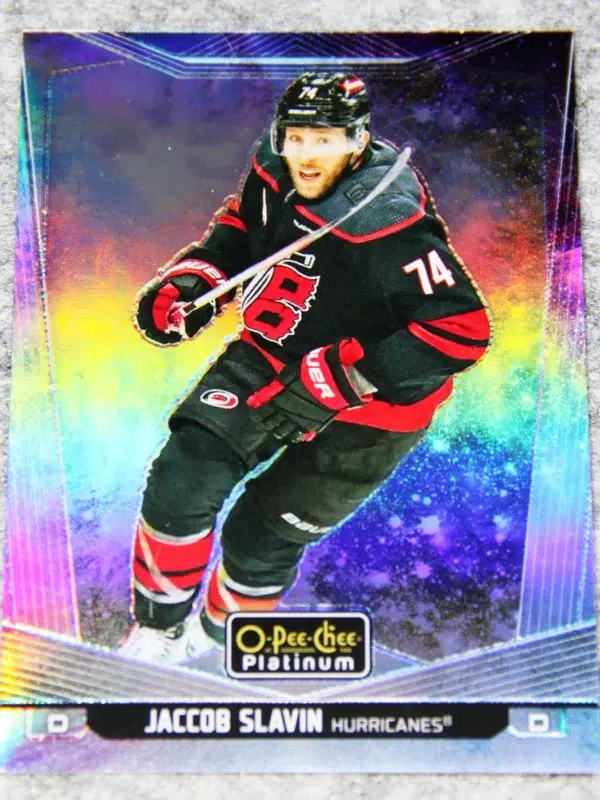 2024 25 Jaccob Slavin #69 Upper Deck O Pee Chee Platinum Cosmic of 65 - front