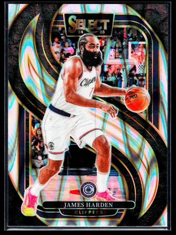 2024 25 James Harden #103 Panini Select Premier Level Silver Prizm - front