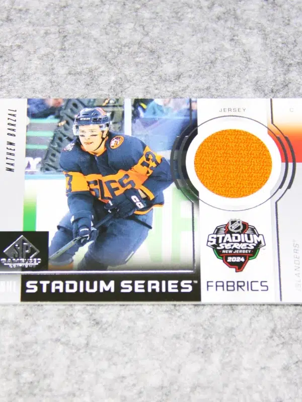 2024 25 Mathew Barzal #GSF 6 Upper Deck SP Game Used Stadium Series Fabrics - front