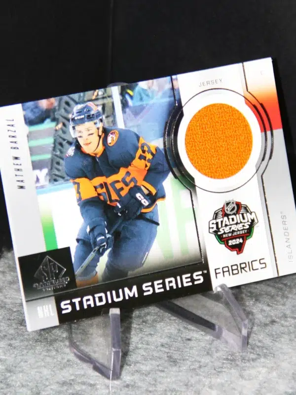 2024 25 Mathew Barzal #GSF 6 Upper Deck SP Game Used Stadium Series Fabrics - stand