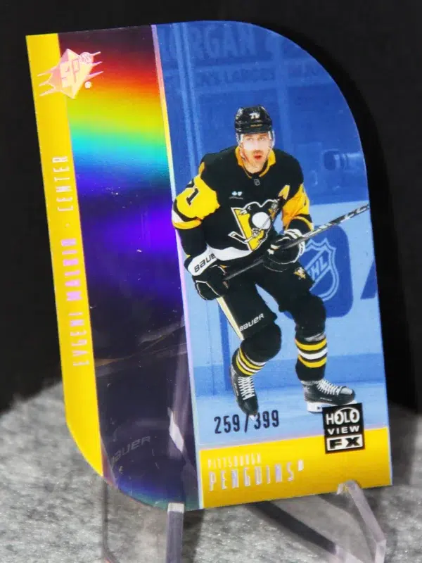 2025 26 Evgeni Malkin #HV 22 Upper Deck SPx Holo View FX Blue of 399 - stand