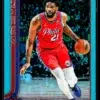 2025 26 Joel Embiid #149 Topps Chrome Aqua Refractor of 199 - front