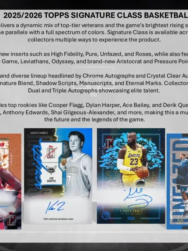 2025-26 Topps Signature Class Basketball NBA Value Box
