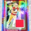 2025 Christian McCaffrey #DTBH CMY Panini Donruss Optic Donruss Threads Blue Hyper - front