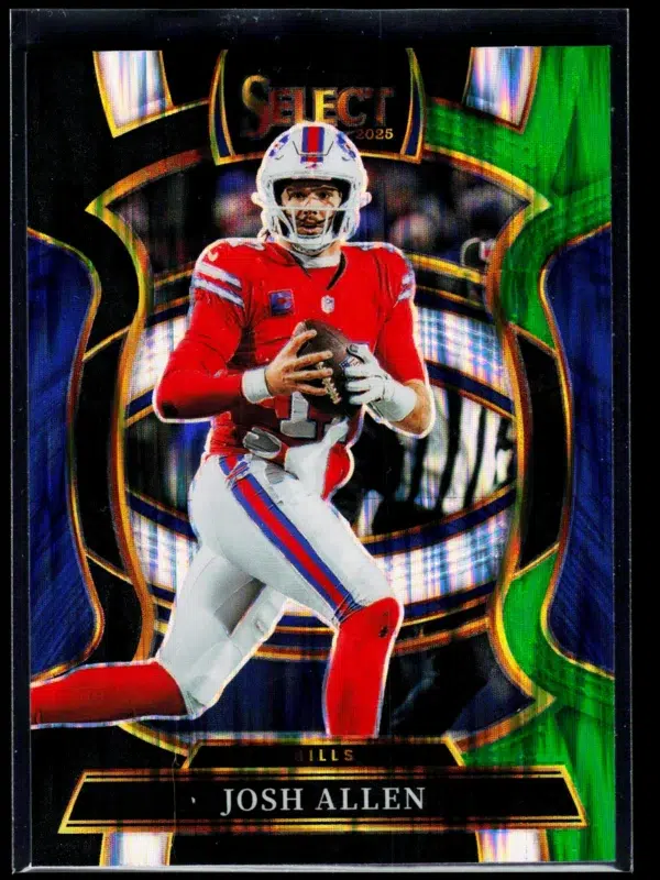 2025 Josh Allen #86 Panini Select Concourse Blue Green Shock Prizm