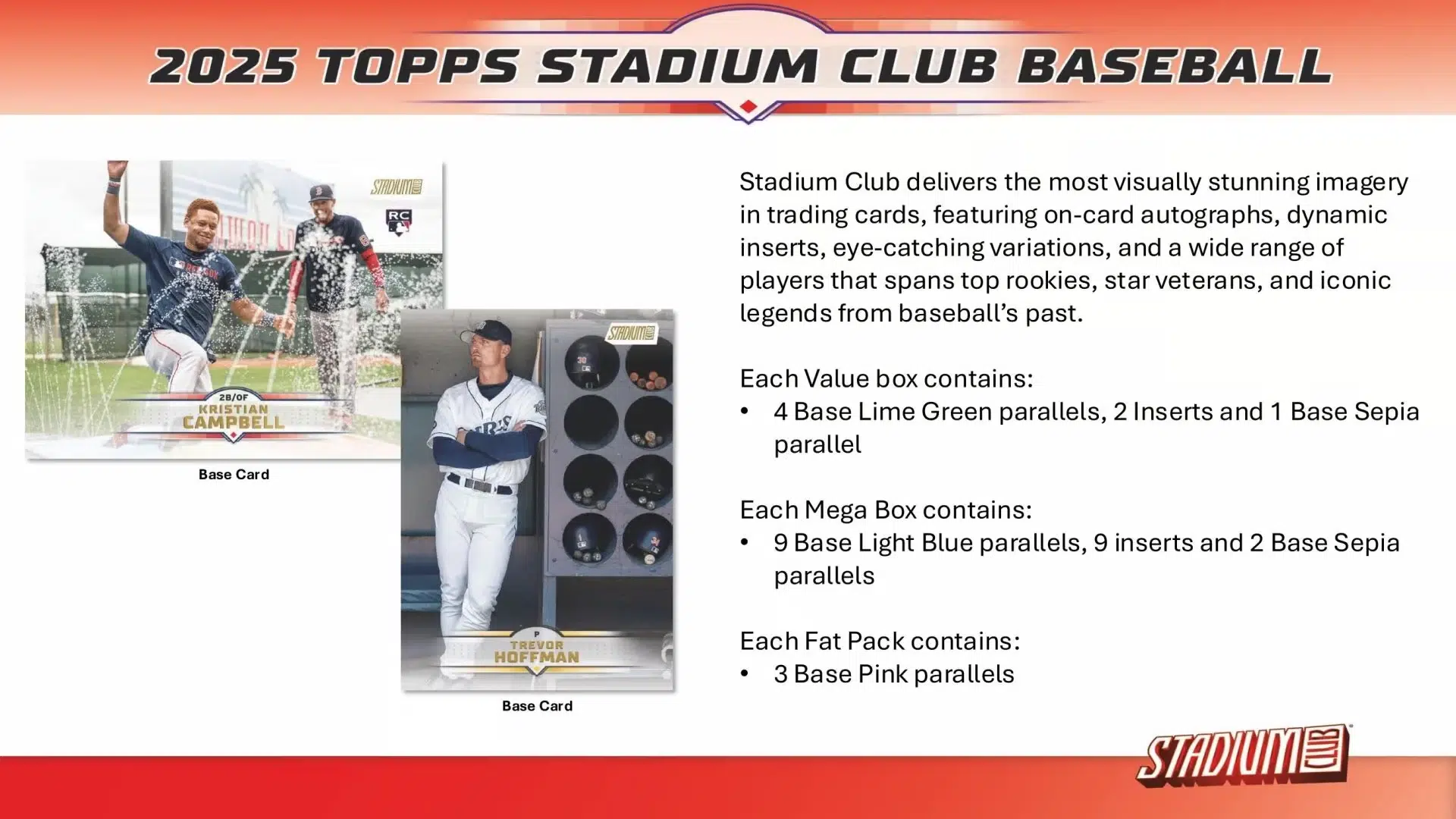2025 Topps Stadium Club Baseball MLB Value Box
