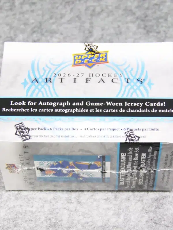 2026 27 Upper Deck Artifacts Hockey NHL Blaster Box - back