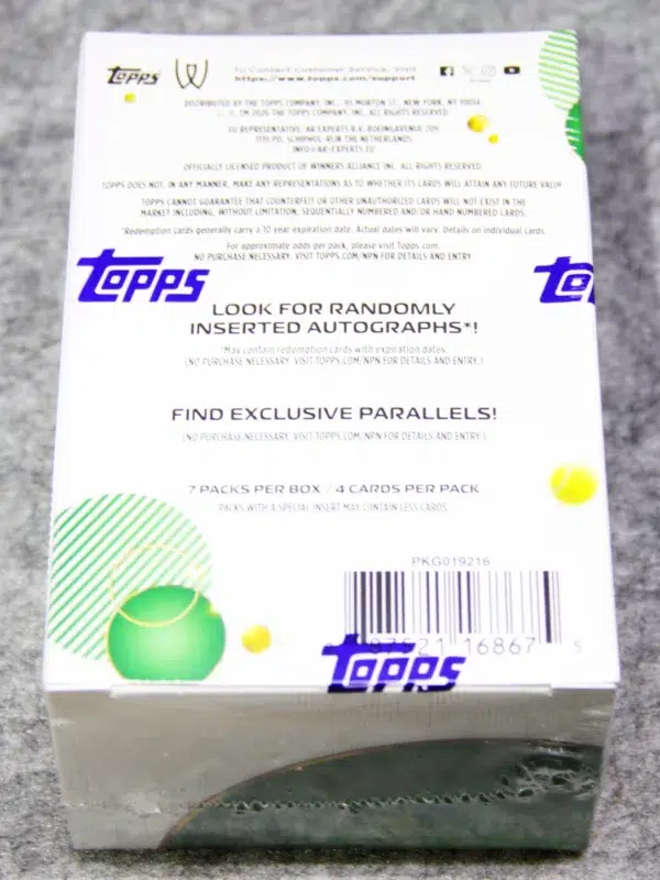 2026 Topps Chrome Tennis Value Box - back