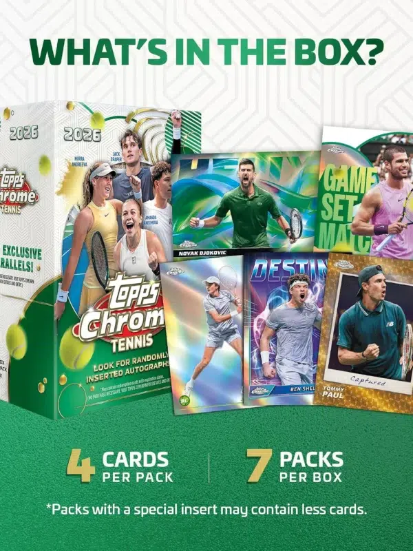 2026 Topps Chrome Tennis Value Box