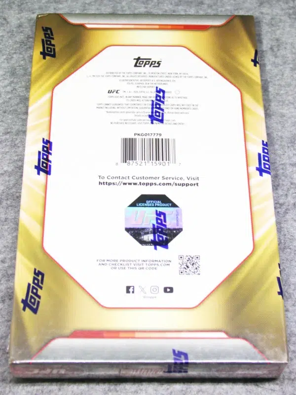 2026 Topps Stadium Club UFC Hobby Box - back