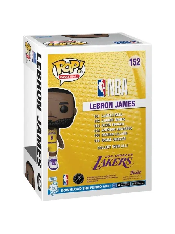 Funko POP! LeBron James #152 NBA Basketball Los Angeles Lakers - back